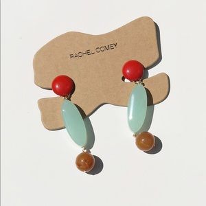Rachel Comey Roundoff Drop Earrings in Red/Mint
